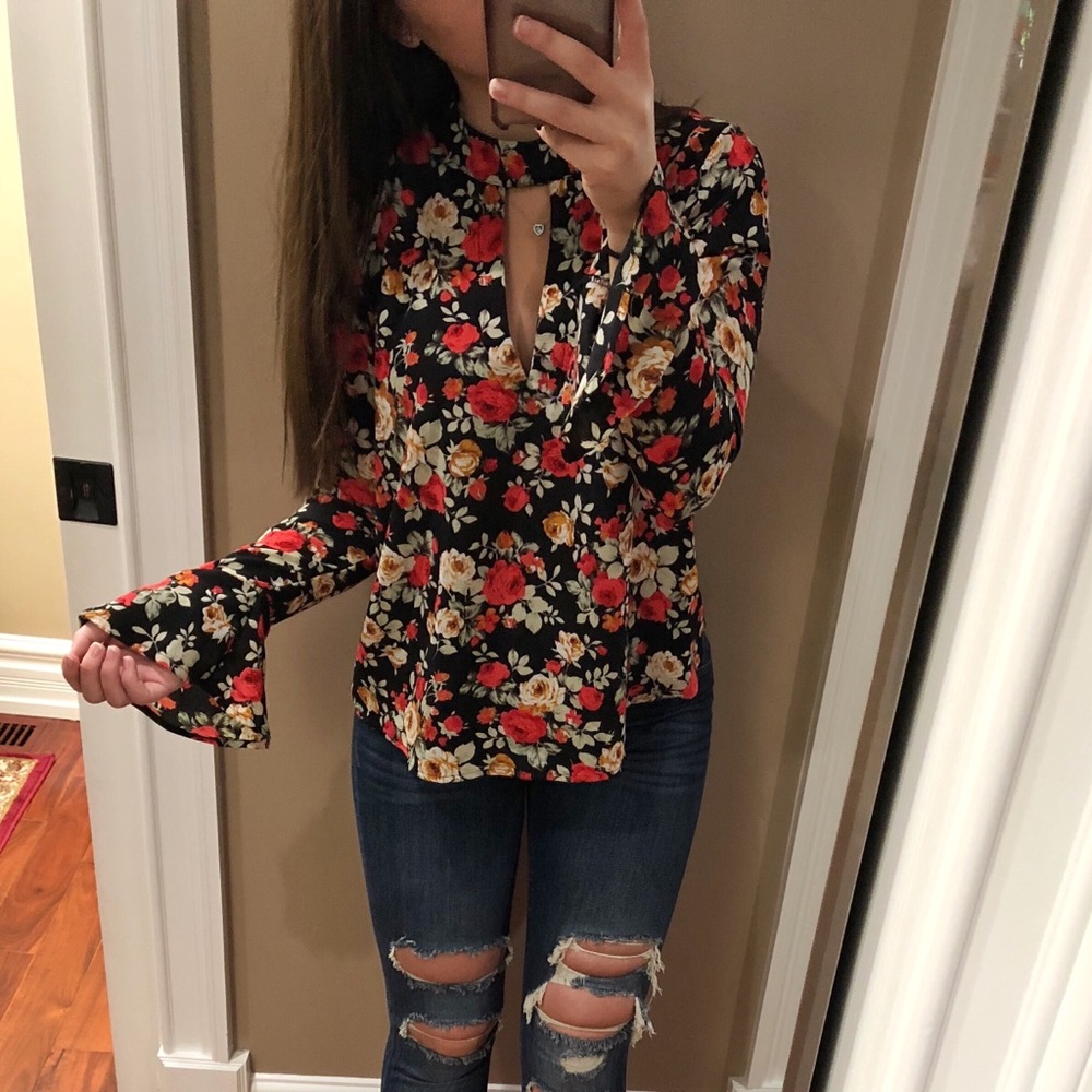 Boho Floral Blouse